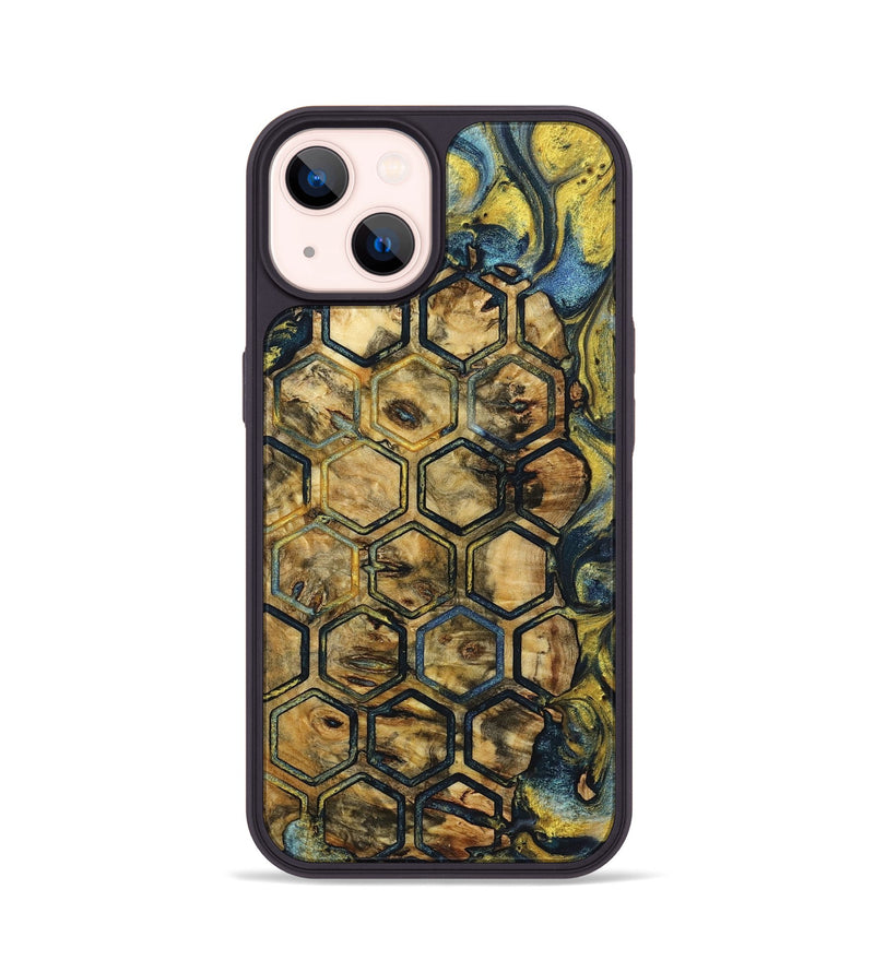 iPhone 14 Wood+Resin Phone Case - Sheree (Pattern, 719552)