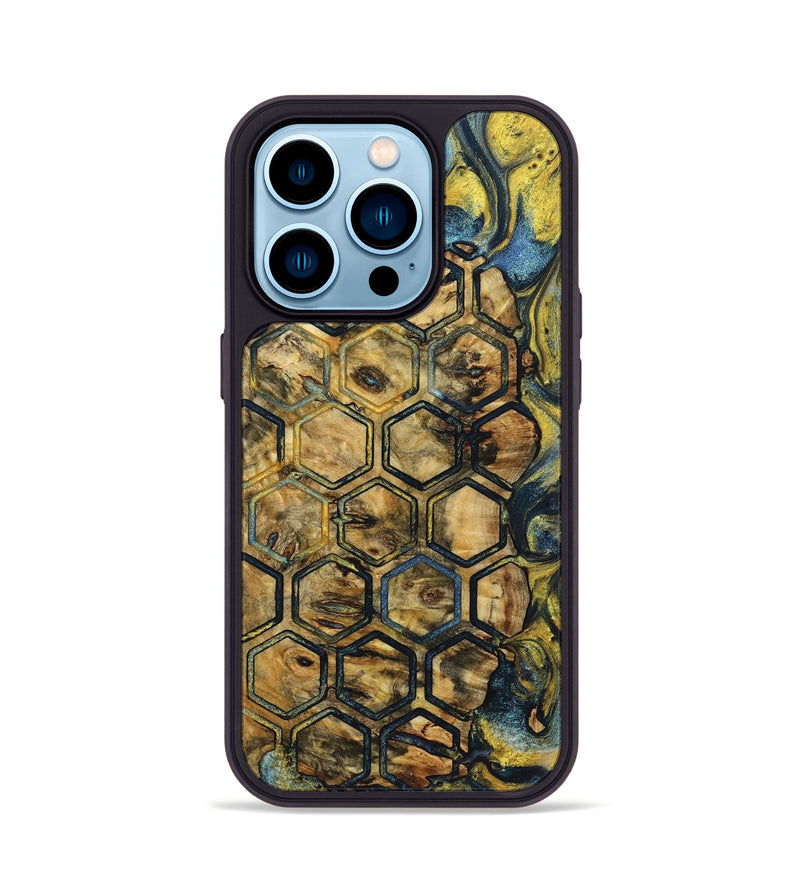 iPhone 14 Pro Wood+Resin Phone Case - Sheree (Pattern, 719552)