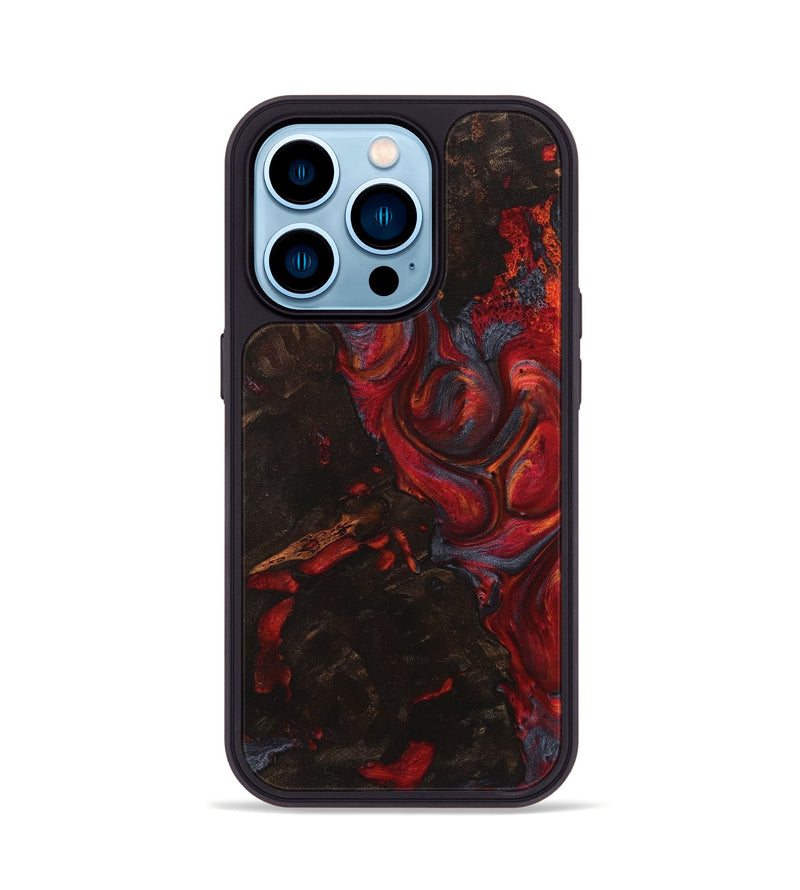 iPhone 14 Pro Wood+Resin Phone Case - Milani (Red, 719557)