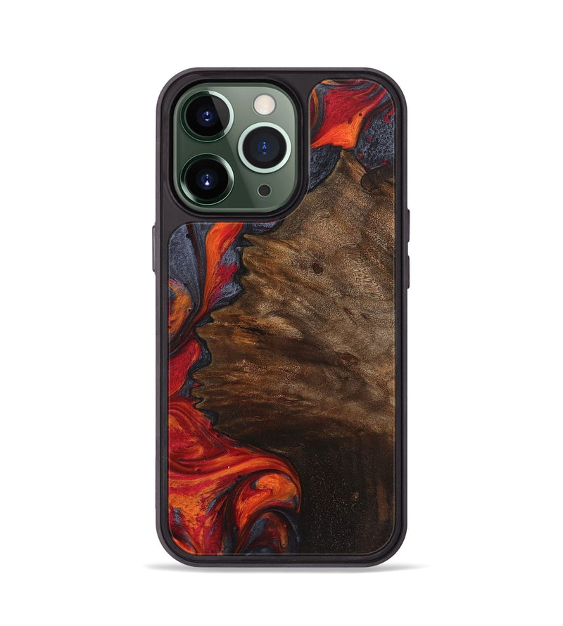 iPhone 13 Pro Wood+Resin Phone Case - Tamika (Red, 719558)