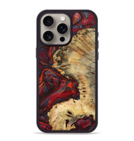 iPhone 15 Pro Max Wood+Resin Phone Case - Christy (Red, 719559)