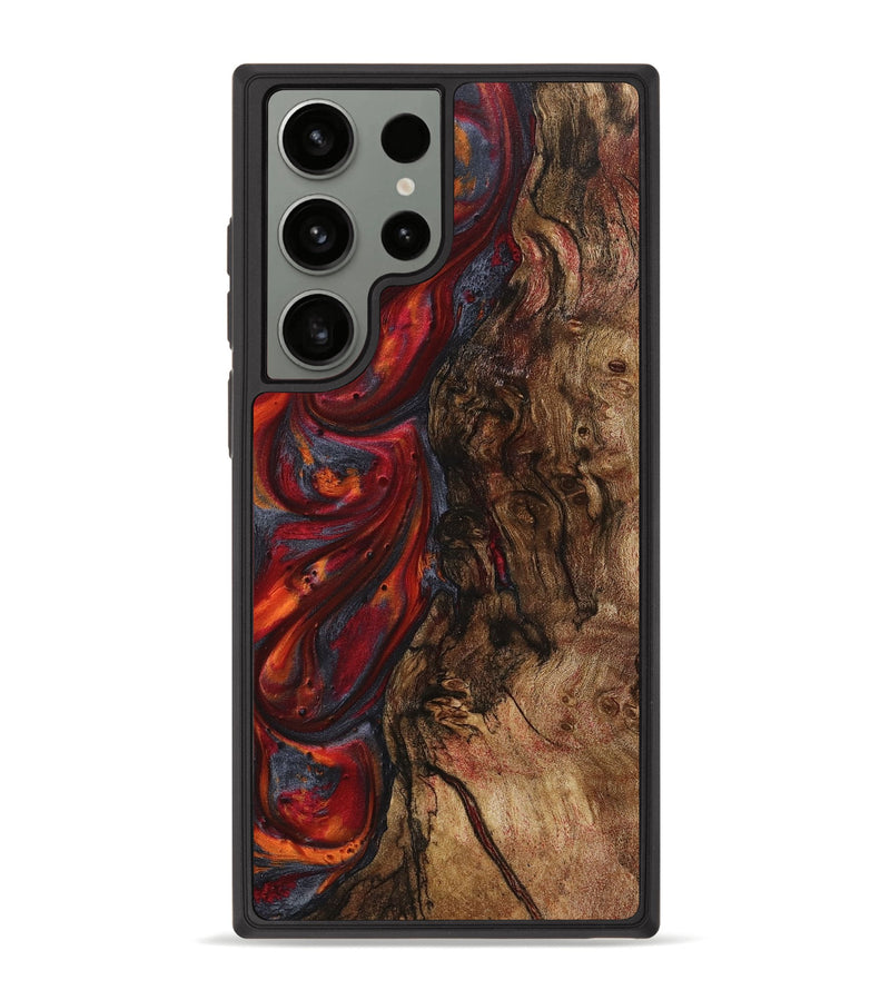 Galaxy S23 Ultra Wood+Resin Phone Case - Dalton (Red, 719560)