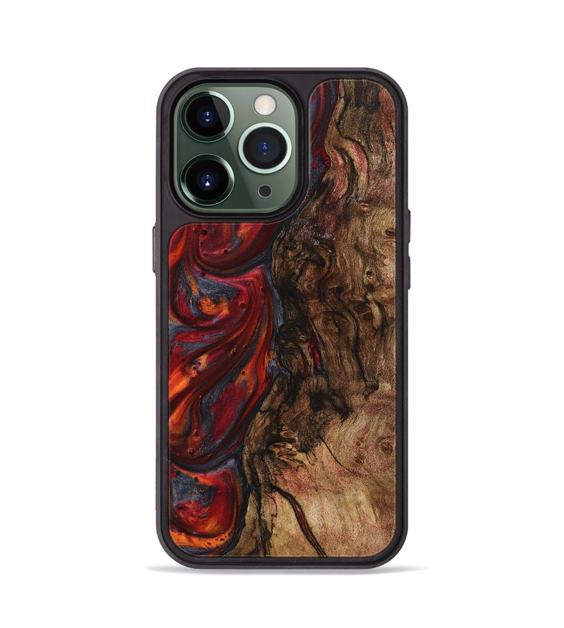 iPhone 13 Pro Wood+Resin Phone Case - Dalton (Red, 719560)