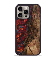 iPhone 15 Pro Max Wood+Resin Phone Case - Dalton (Red, 719560)