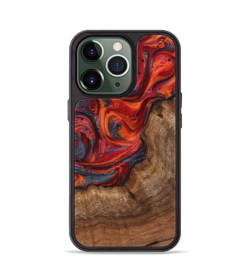 iPhone 13 Pro Wood+Resin Phone Case - Gabriella (Red, 719561)