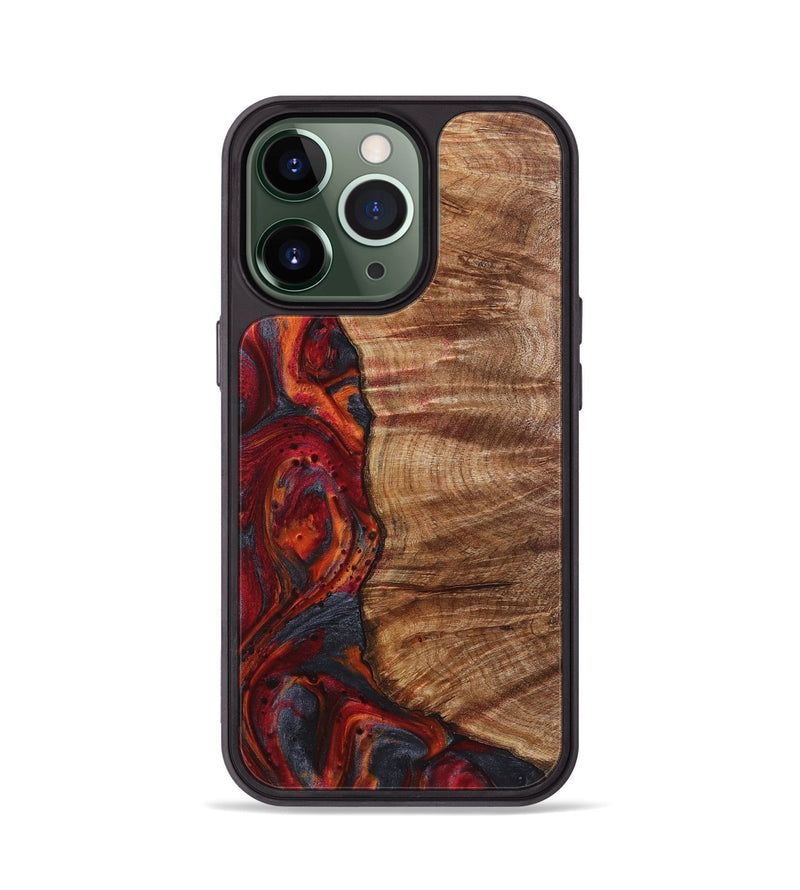 iPhone 13 Pro Wood+Resin Phone Case - Wren (Red, 719563)