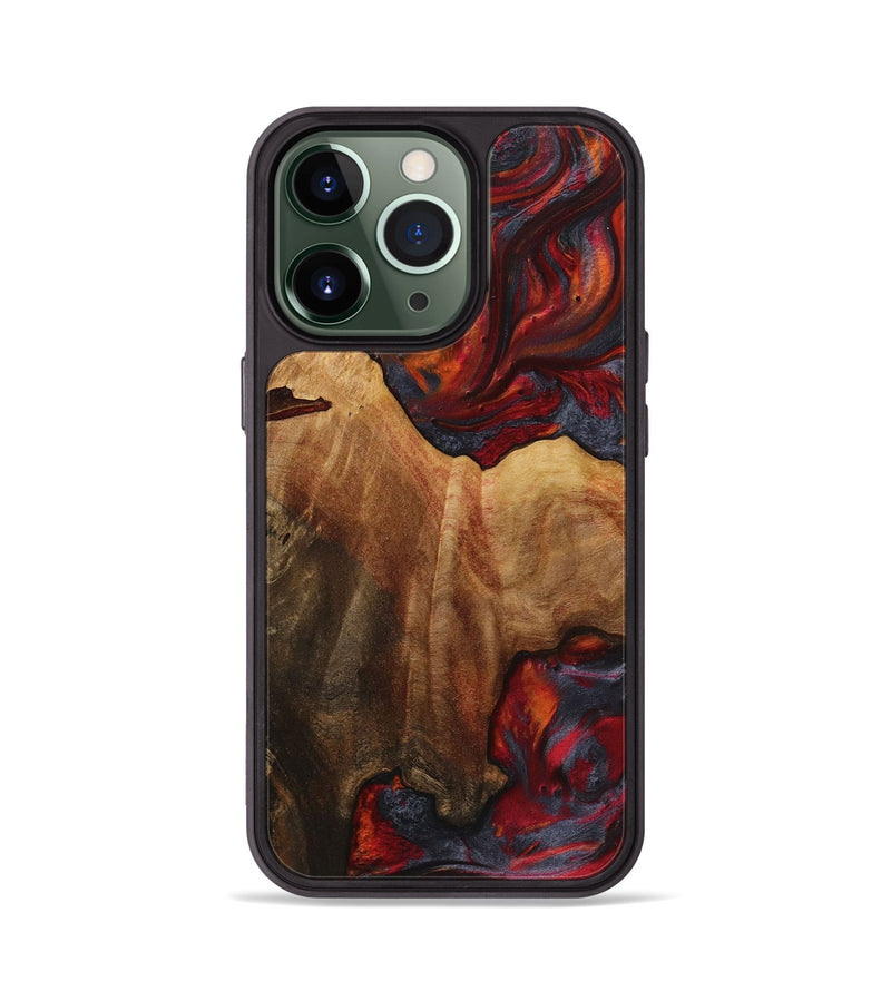 iPhone 13 Pro Wood+Resin Phone Case - Scott (Red, 719566)