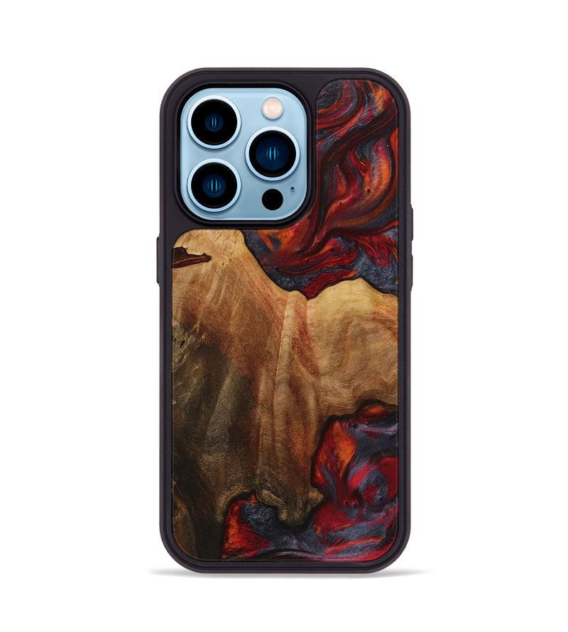 iPhone 14 Pro Wood+Resin Phone Case - Scott (Red, 719566)