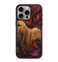 iPhone 15 Pro Max Wood+Resin Phone Case - Scott (Red, 719566)