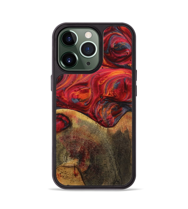 iPhone 13 Pro Wood+Resin Phone Case - Arabella (Red, 719568)