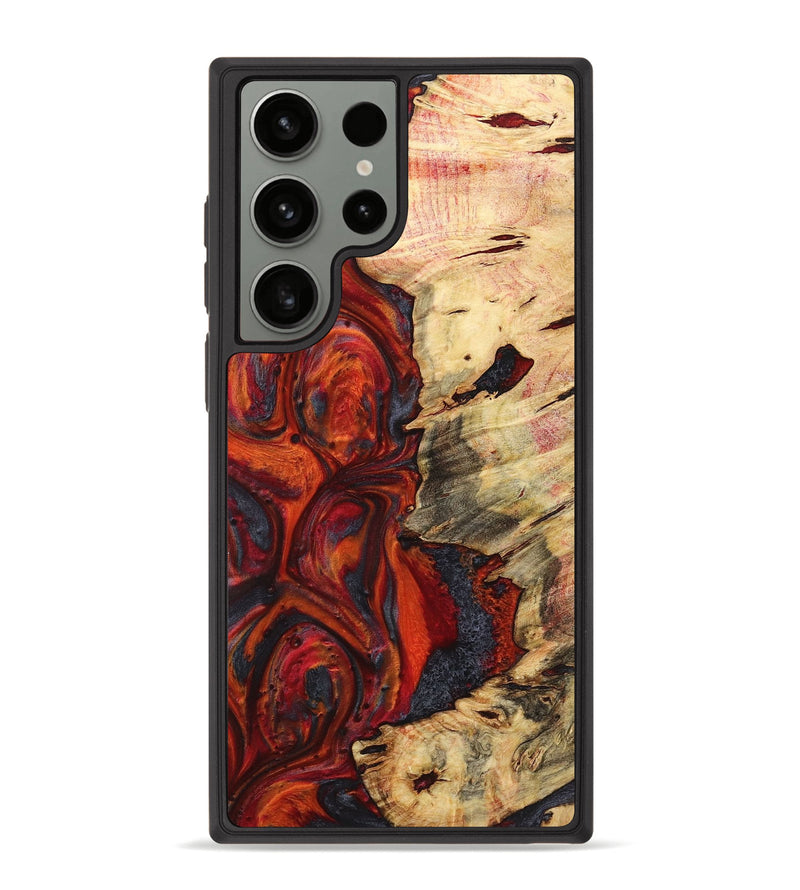 Galaxy S23 Ultra Wood+Resin Phone Case - Remington (Red, 719571)