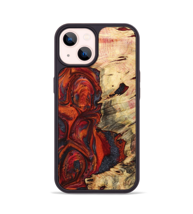 iPhone 14 Wood+Resin Phone Case - Remington (Red, 719571)