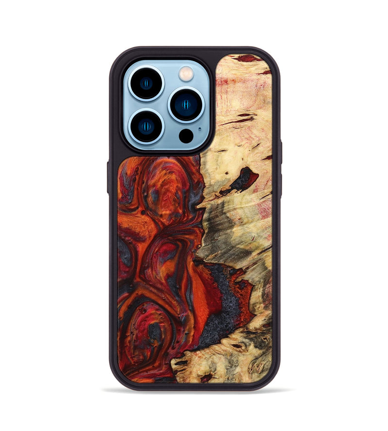 iPhone 14 Pro Wood+Resin Phone Case - Remington (Red, 719571)