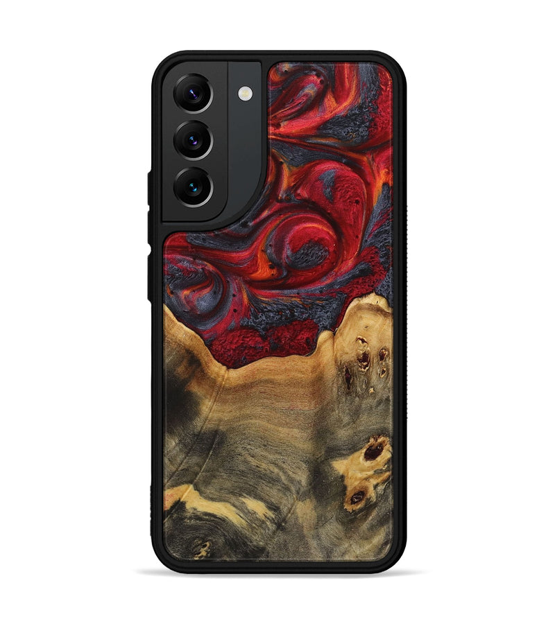 Galaxy S22 Plus Wood+Resin Phone Case - Jim (Red, 719572)