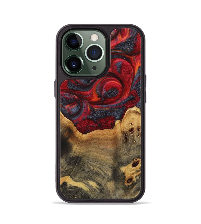 iPhone 13 Pro Wood+Resin Phone Case - Jim (Red, 719572)