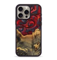 iPhone 15 Pro Max Wood+Resin Phone Case - Jim (Red, 719572)