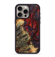 iPhone 15 Pro Max Wood+Resin Phone Case - Braydon (Red, 719595)