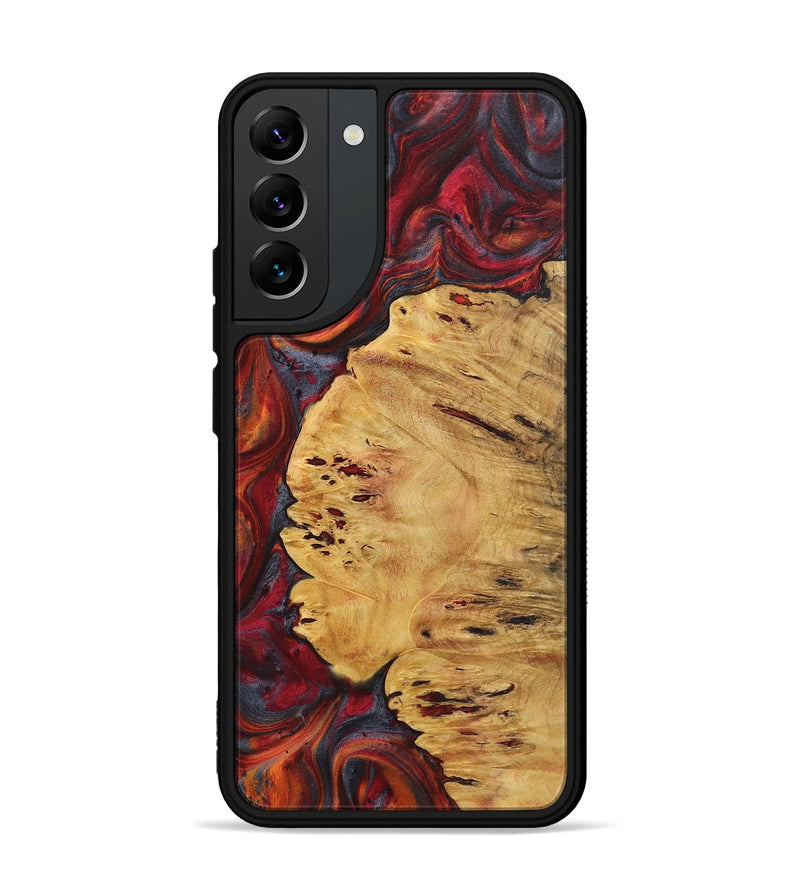 Galaxy S22 Plus Wood+Resin Phone Case - Patti (Red, 719596)