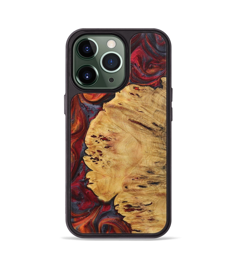 iPhone 13 Pro Wood+Resin Phone Case - Patti (Red, 719596)