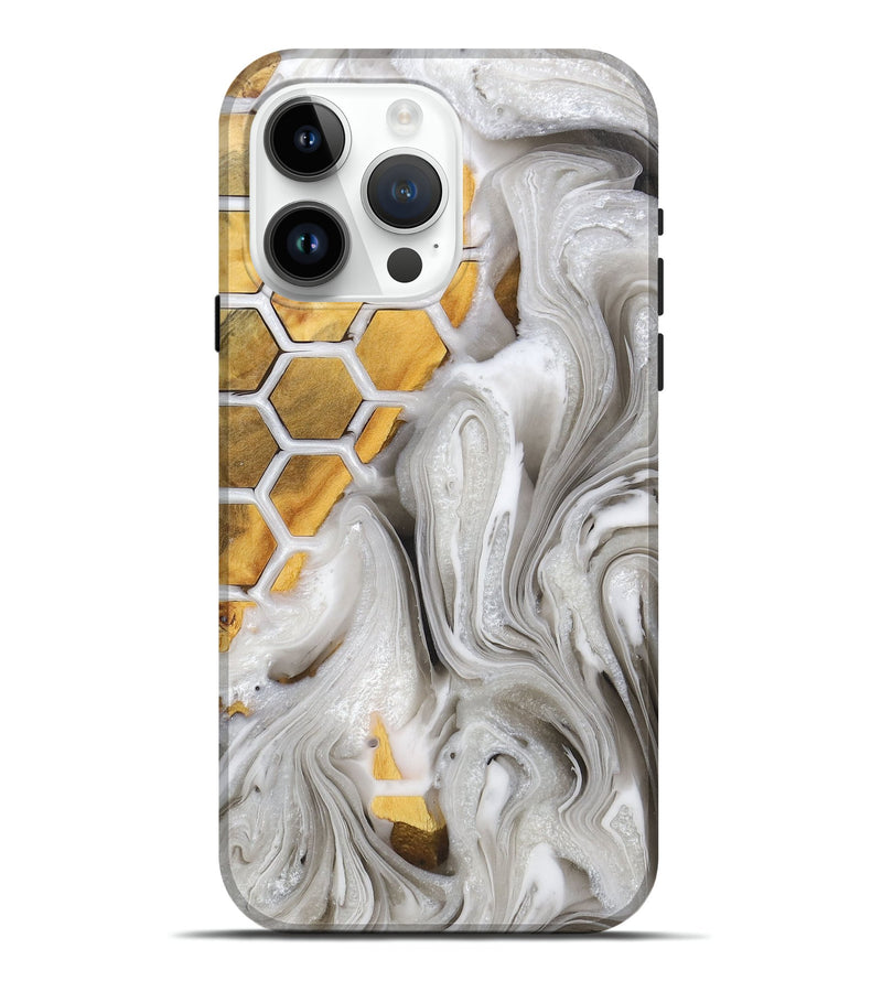 iPhone 15 Pro Max Wood+Resin Live Edge Phone Case - Laurence (Pattern, 719606)