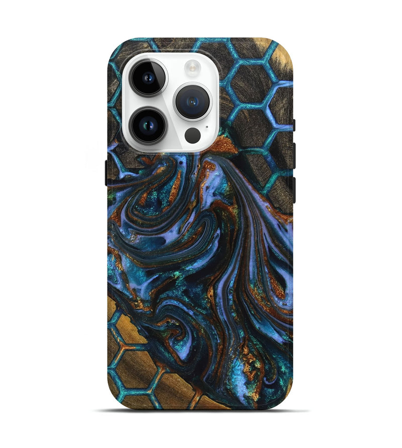 iPhone 15 Pro Wood+Resin Live Edge Phone Case - Trent (Pattern, 719607)