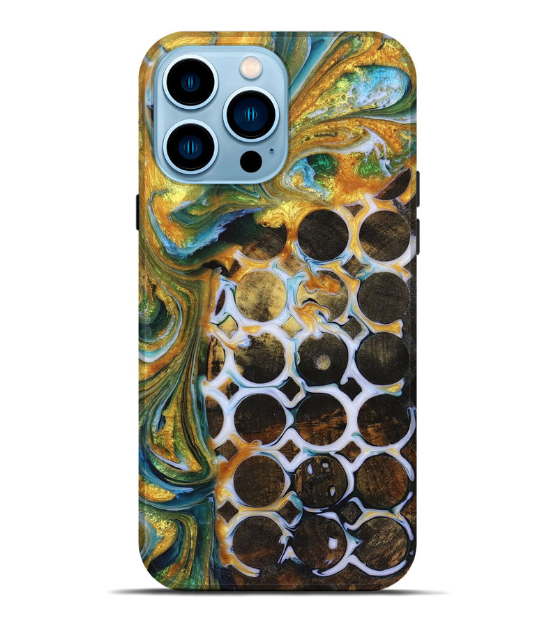 iPhone 14 Pro Max Wood+Resin Live Edge Phone Case - Orion (Pattern, 719608)