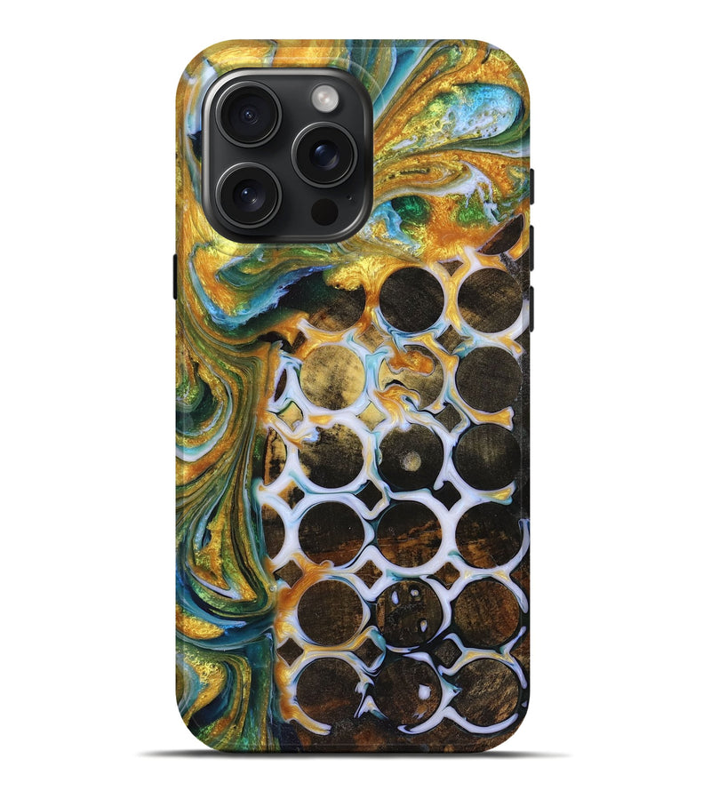 iPhone 16 Pro Max Wood+Resin Live Edge Phone Case - Orion (Pattern, 719608)