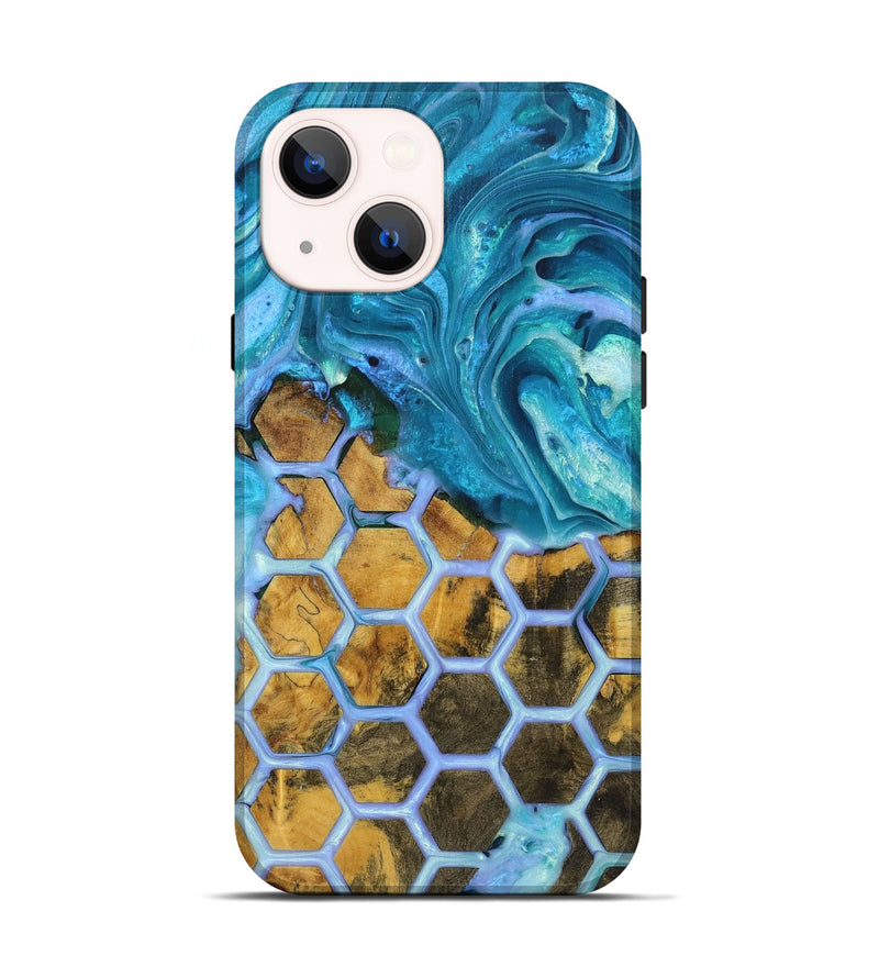 iPhone 14 Wood+Resin Live Edge Phone Case - Candace (Pattern, 719610)