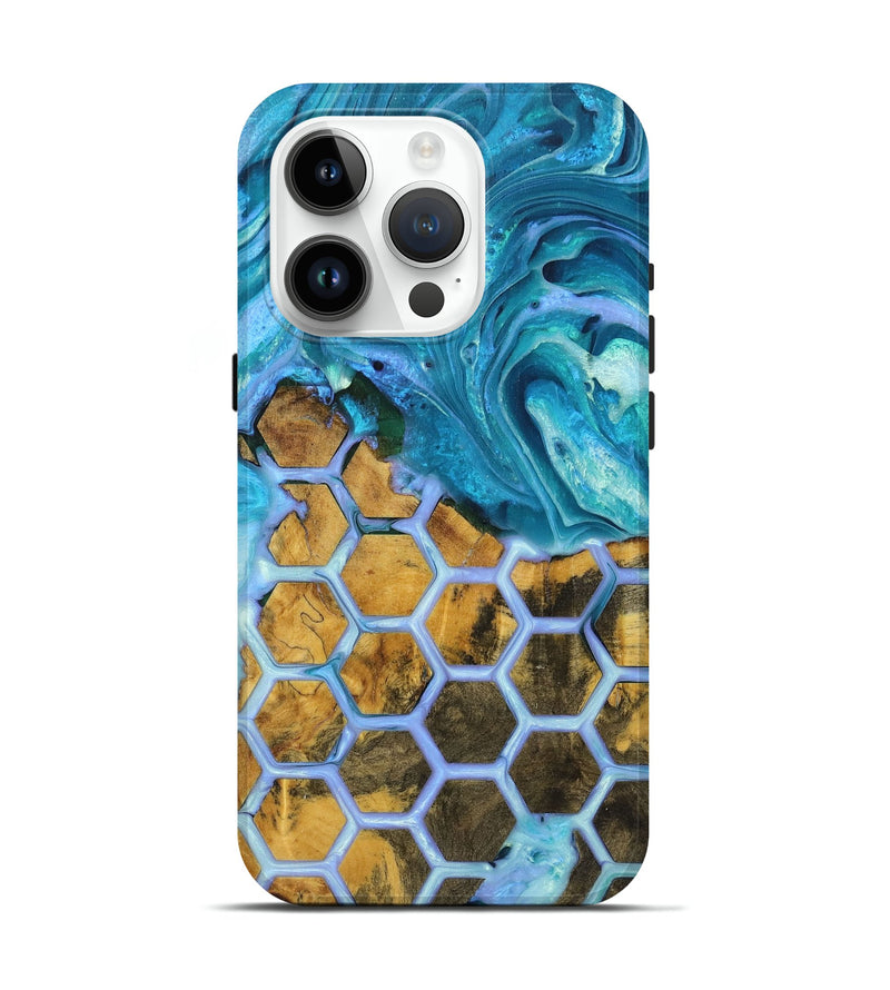 iPhone 15 Pro Wood+Resin Live Edge Phone Case - Candace (Pattern, 719610)