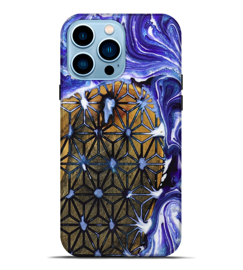 iPhone 14 Pro Max Wood+Resin Live Edge Phone Case - Meredith (Pattern, 719611)