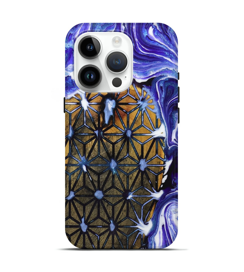 iPhone 15 Pro Wood+Resin Live Edge Phone Case - Meredith (Pattern, 719611)