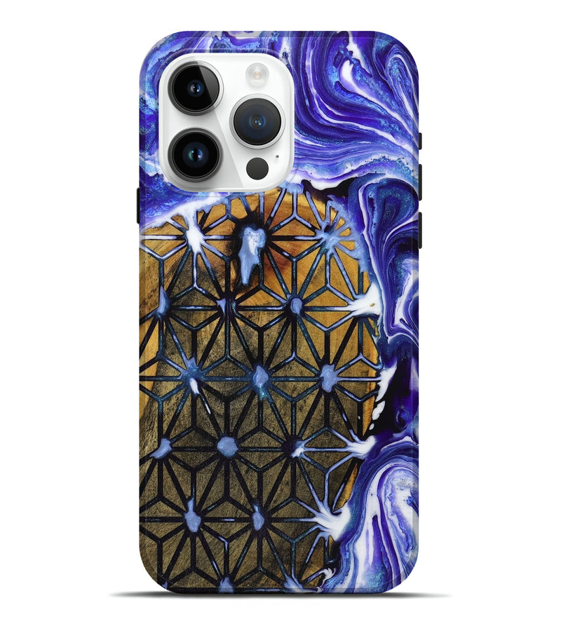 iPhone 15 Pro Max Wood+Resin Live Edge Phone Case - Meredith (Pattern, 719611)