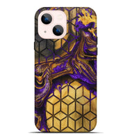 iPhone 14 Plus Wood+Resin Live Edge Phone Case - Mekhi (Pattern, 719612)