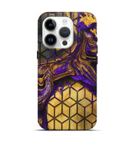 iPhone 15 Pro Wood+Resin Live Edge Phone Case - Mekhi (Pattern, 719612)