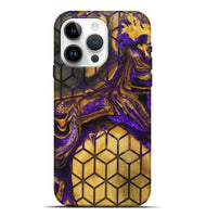 iPhone 15 Pro Max Wood+Resin Live Edge Phone Case - Mekhi (Pattern, 719612)