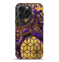 iPhone 16 Pro Max Wood+Resin Live Edge Phone Case - Mekhi (Pattern, 719612)