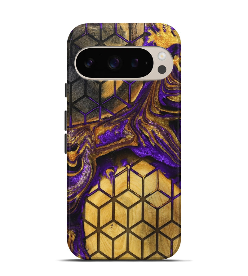 Pixel 9 Wood+Resin Live Edge Phone Case - Mekhi (Pattern, 719612)