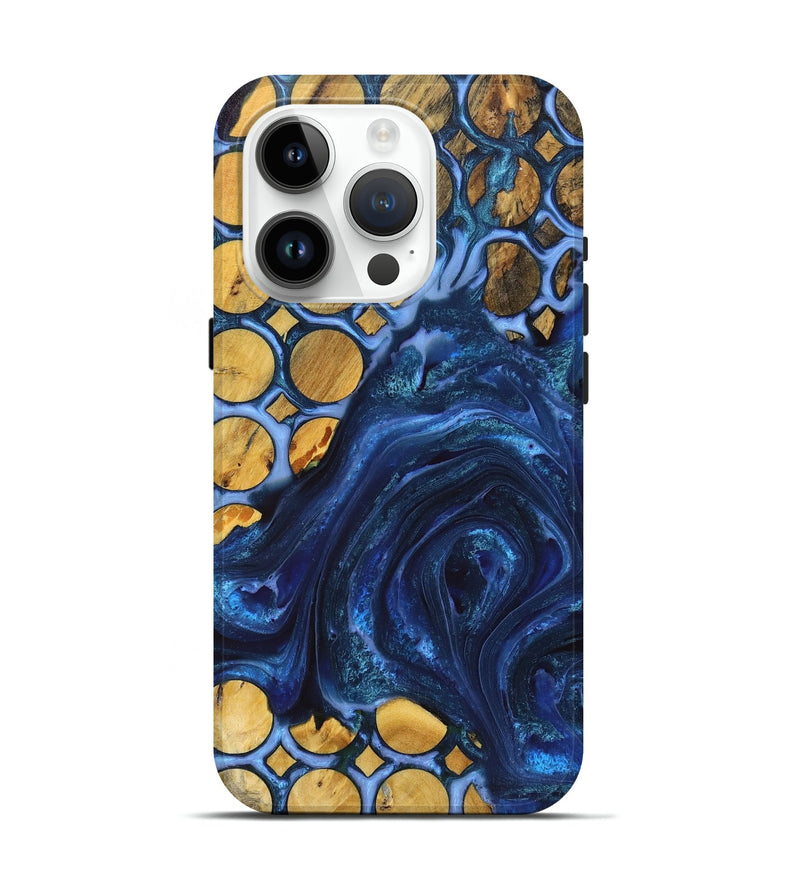 iPhone 15 Pro Wood+Resin Live Edge Phone Case - Philip (Pattern, 719613)