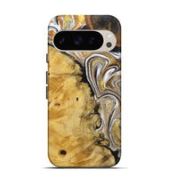 Pixel 9 Wood+Resin Live Edge Phone Case - Tabatha (Black & White, 719619)