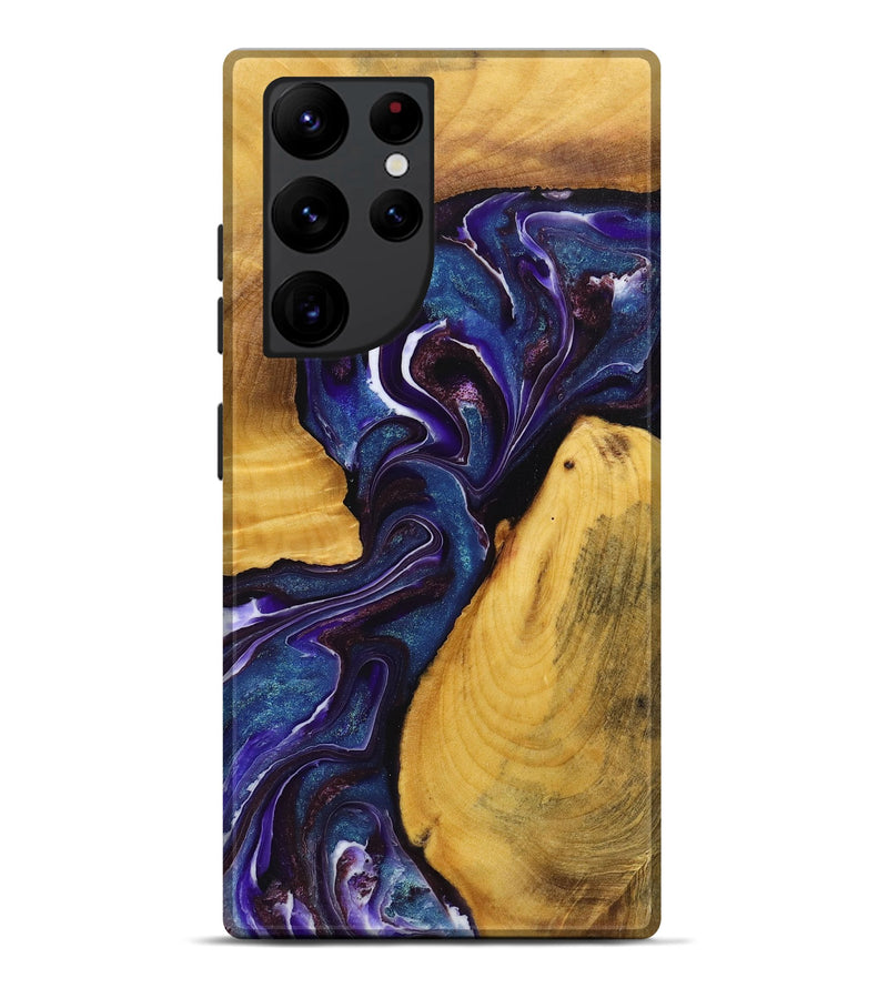 Galaxy S22 Ultra Wood+Resin Live Edge Phone Case - Woodrow (Purple, 719622)