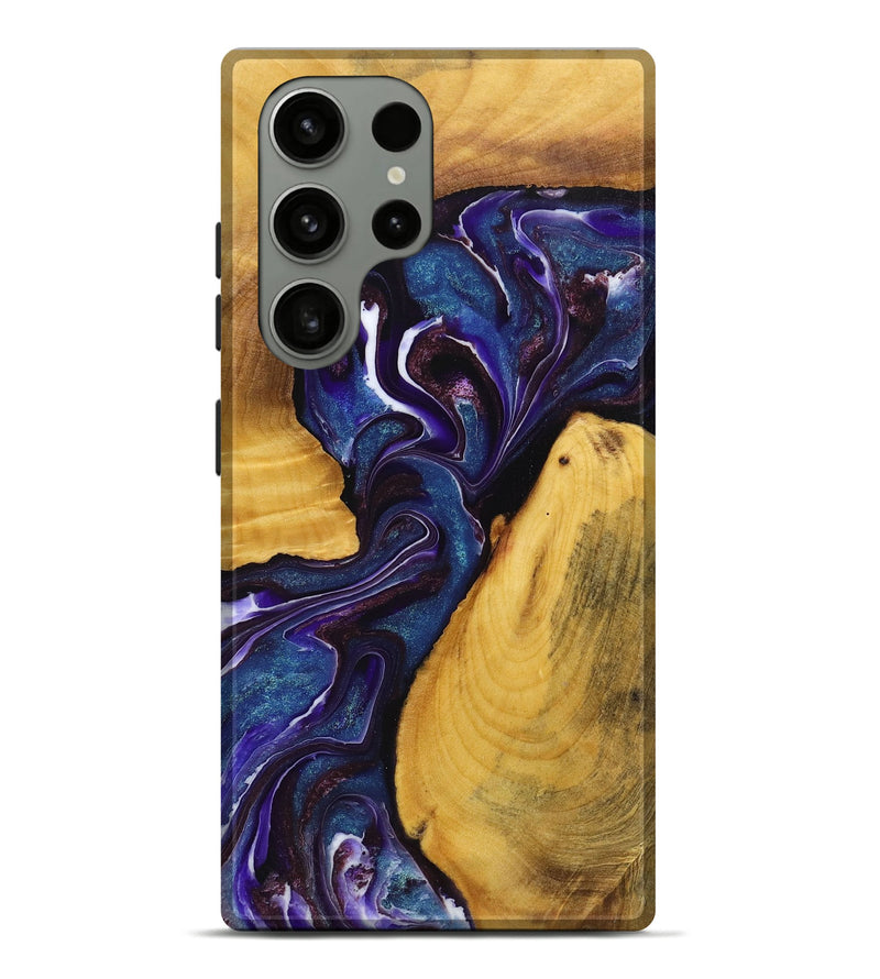 Galaxy S23 Ultra Wood+Resin Live Edge Phone Case - Woodrow (Purple, 719622)