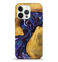 iPhone 15 Pro Max Wood+Resin Live Edge Phone Case - Woodrow (Purple, 719622)