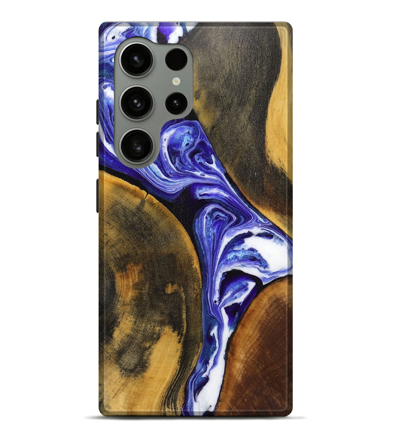 Galaxy S24 Ultra Wood+Resin Live Edge Phone Case - Marlon (Purple, 719623)