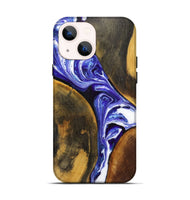 iPhone 14 Wood+Resin Live Edge Phone Case - Marlon (Purple, 719623)