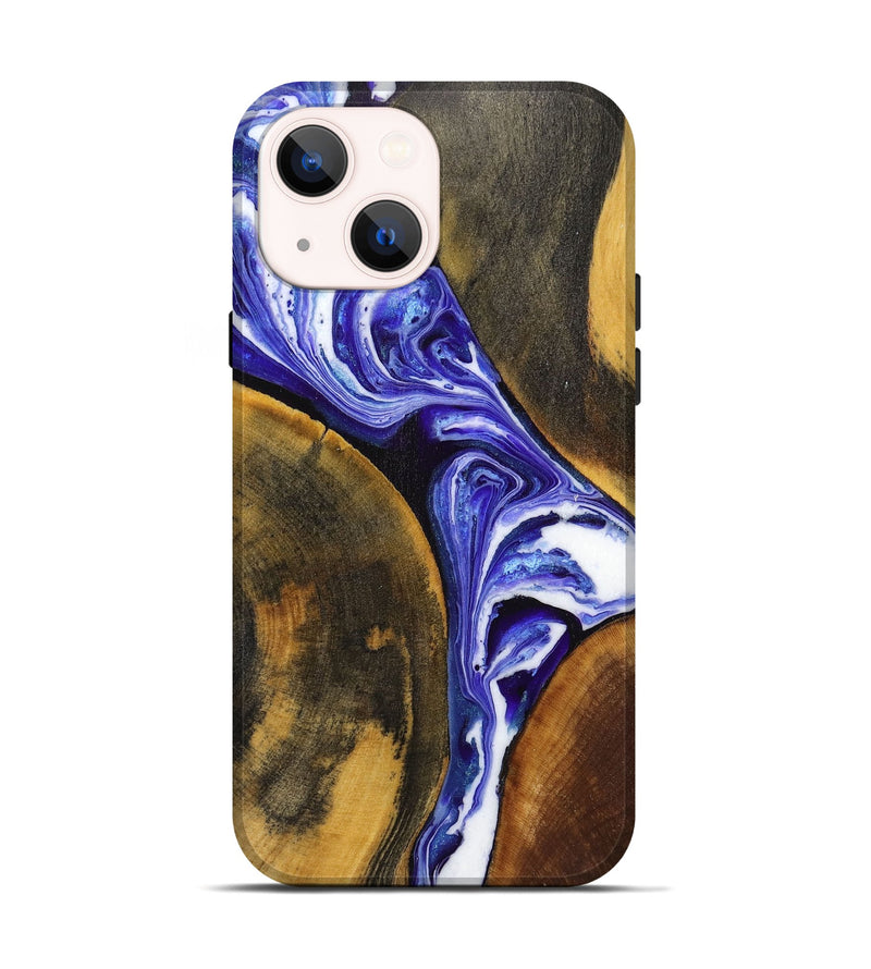 iPhone 14 Wood+Resin Live Edge Phone Case - Marlon (Purple, 719623)