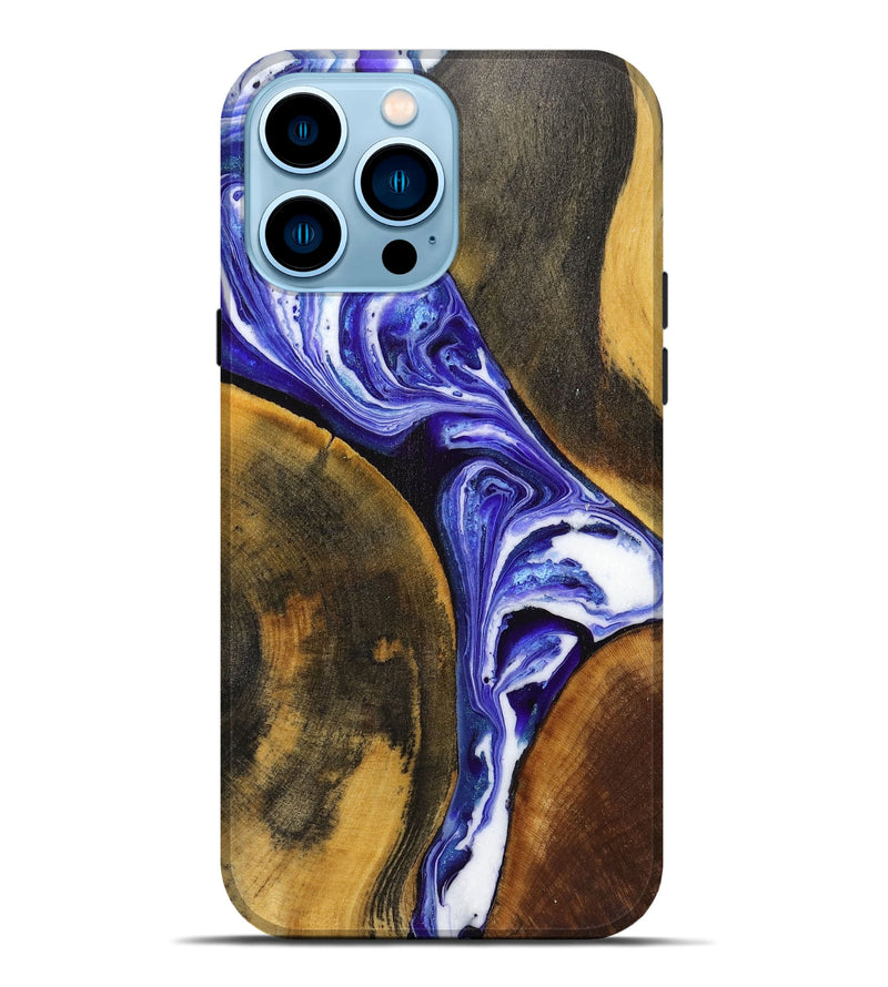 iPhone 14 Pro Max Wood+Resin Live Edge Phone Case - Marlon (Purple, 719623)