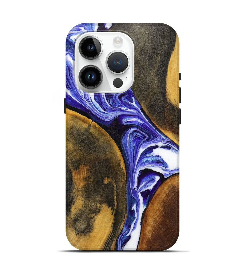 iPhone 15 Pro Wood+Resin Live Edge Phone Case - Marlon (Purple, 719623)