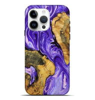 iPhone 15 Pro Max Wood+Resin Live Edge Phone Case - Alison (Purple, 719624)