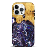 iPhone 15 Pro Max Wood+Resin Live Edge Phone Case - Don (Purple, 719625)