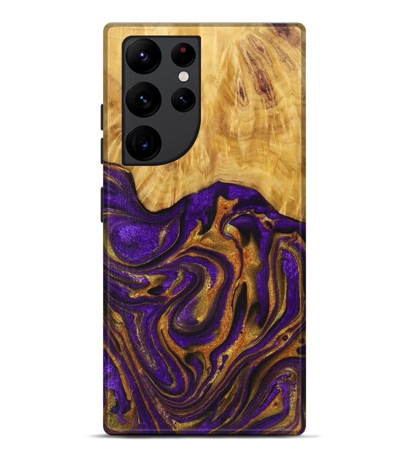 Galaxy S22 Ultra Wood+Resin Live Edge Phone Case - Raul (Purple, 719626)